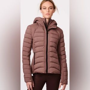 Bernardo EcoPlum Puffer Plum Jacket with Detachable hood